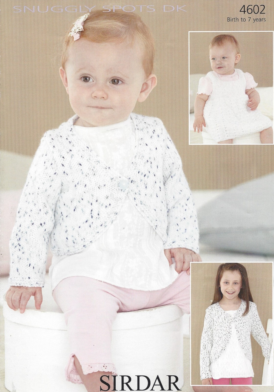 Sirdar Snuggly Baby DK Knitting Pattern - 4602 Pinafore & Cardigan, 0 to 7yrs