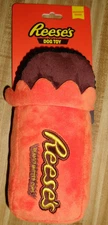Reese's Peanut Butter Cup Dog Toy NEW Plush, Squeaker, Crunchy