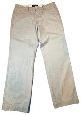 Eddie Bauer Men's Beige Khaki Pants Size 33x32 Straight Leg 100 Cotton