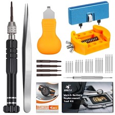 Watch Battery Replacement Kit with Tools for Repair and Maintenance