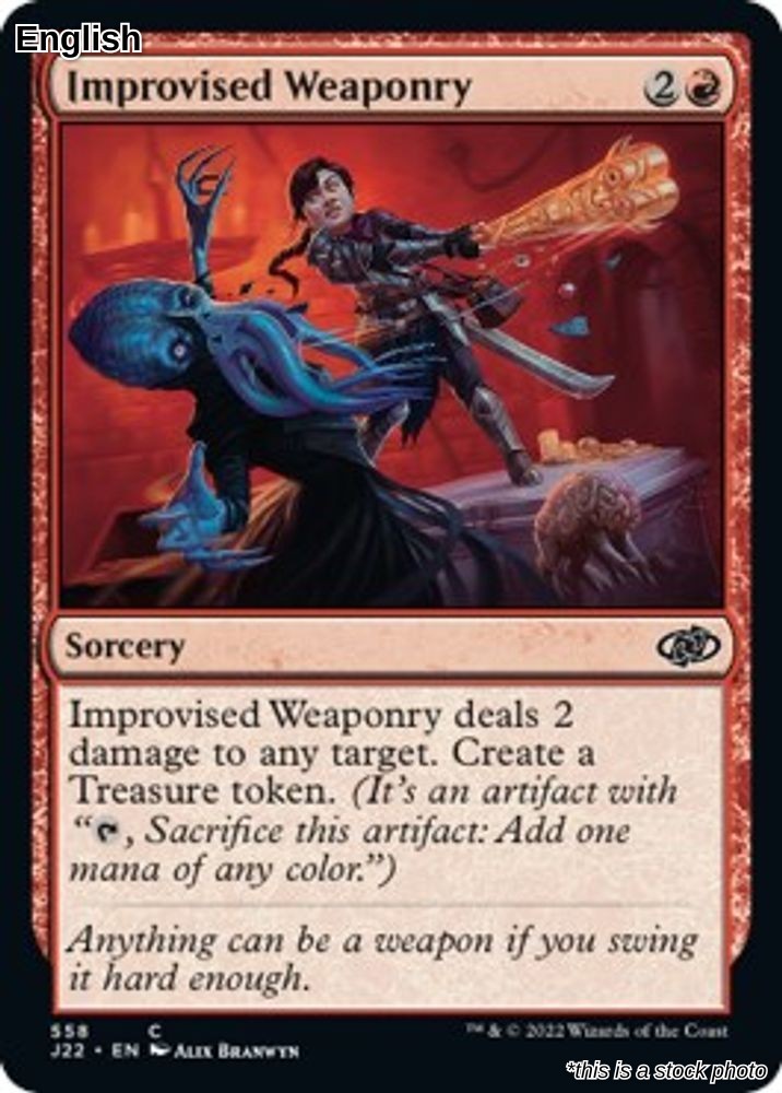 Improvised Weaponry 558 Common Jumpstart 2022 Magic Near Mint