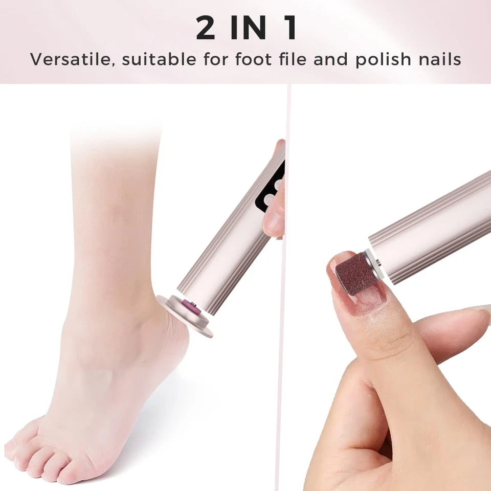 Electric Foot Callus Remover with Nano Glass Head, 9-Speed Rechargeable Foot ... - Image 2 of 4