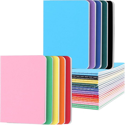 Yoosso 20 Stück Klein Notizblock, 9 X 14 Cm Notizbuch 10 Farben A6 Heft Liniert 