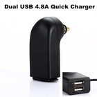 Dual USB Hella DIN Plug Socket Charger Adapter For BMW Ducati Triumph Motorcycle