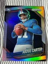 2025 Panini Prizm Abdul Carter Silver Variation rookie football card