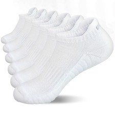 Cushioned Men's Ankle Socks 6 Pairs Cotton Athletic Sport Breathable Low Cut ...