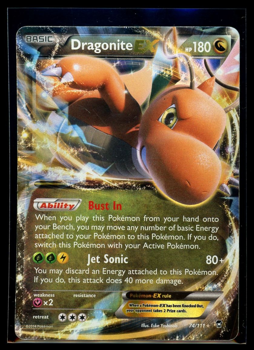 2014 XY - Furious Fists Dragonite-EX #74 Ultra Rare Holo Pokemon Card