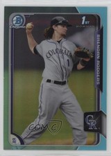 2015 Bowman Draft Chrome Sky Blue Refractor Brendan Rodgers #200 y8x