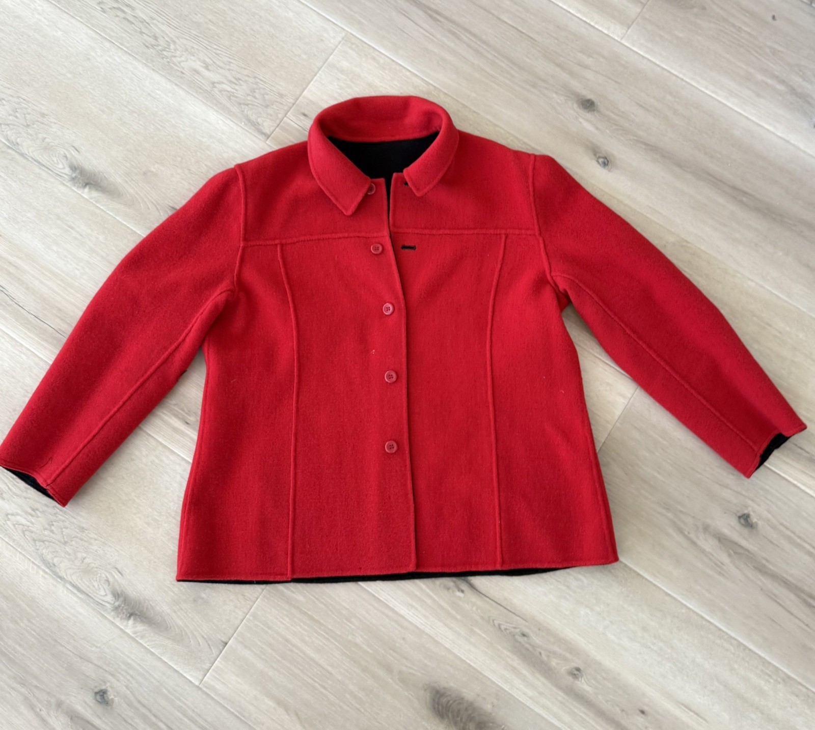 Pendleton Reversible Wool Jacket Black Red Women’… - image 2