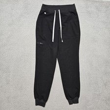 FIGS Zamora Jogger Womens Small Black Scrub Pants W20SW2028 Cargo Zip Pocket