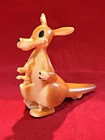 Vintage Kangaroo & Joey Ramp Walker Plastic Pull Toy-MARX Toys Hong Kong- 1960s