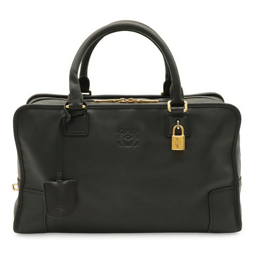 Loewe A22 352.79.A22 Handbag Logo Leather Black Unisex #BLB3615