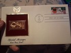 Lot of (3) 22 carrot gold first Day of issue stamps — photo 6