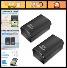 2pcs 4800mAh Rechargeable Ni-MH Batteries for Xbox 360 Controller - High Capacit