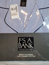 Jos. A. Bank Blue White Pinstripe Pajamas SZ L NWT