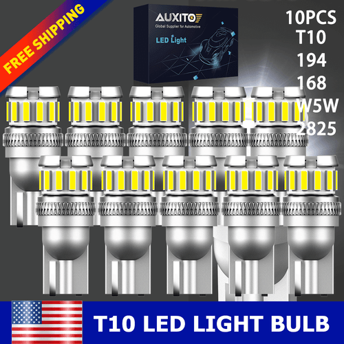 20X Super White T10 194 168 W5W 2825 LED License Plate Interior Light Bulb 6000K - Picture 24 of 28