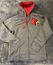 NWT Men's Medium Lousiville Cardinals Full Zip Hooded Sweatshirt E2