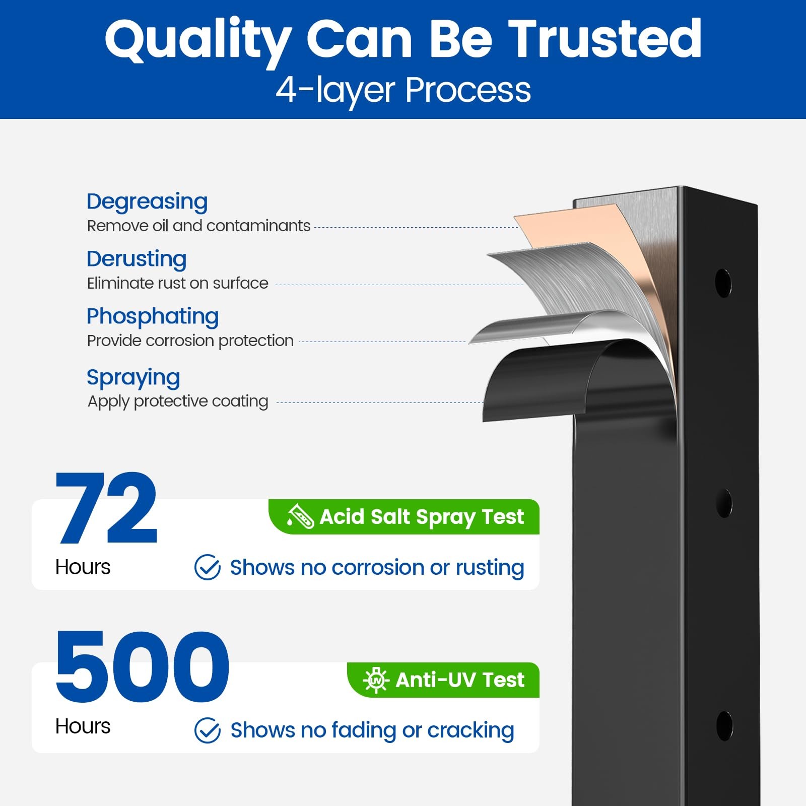 5-10FT Modular Black Cable Railing Kit 42 Inch 2 Level Post Kit Complete Set ...