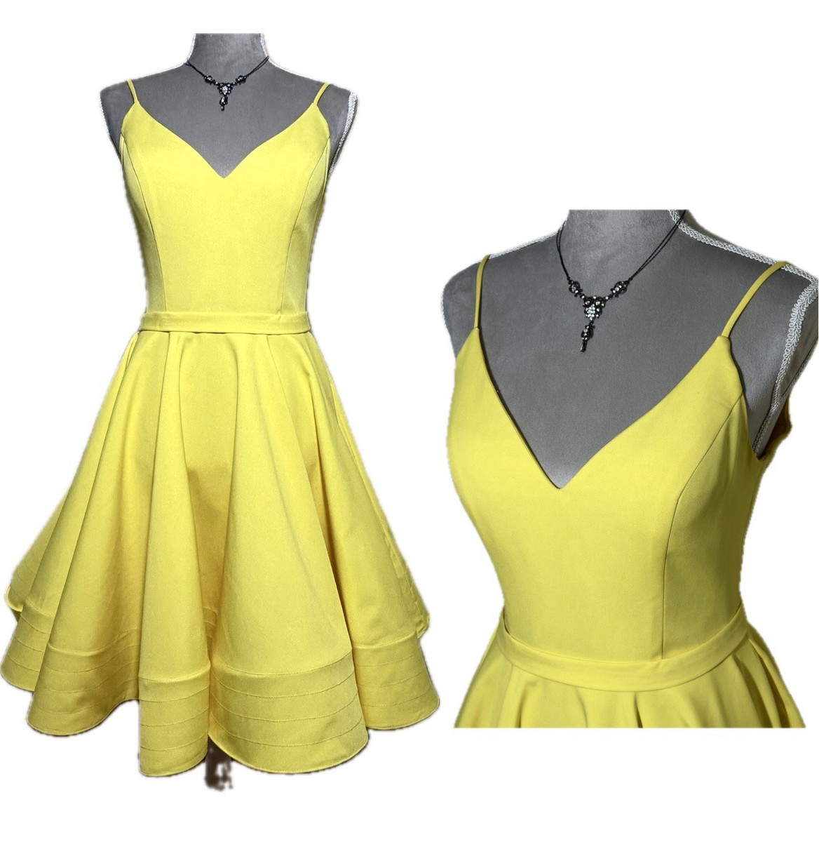 Ieena McDuggal Yellow Fit & Flare Dress 12 Short Homecoming Fairy Chick $238 | eBay Ieena McDuggal Yellow Fit & Flare Dress 12 Short Homecoming Fairy Chick $238 | eBay