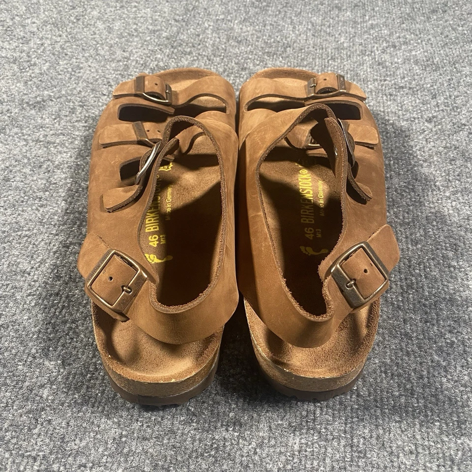 Sandálias Birkenstock Oslo masculinas tamanho 13 estilo gladiador feitas na Alemanha camurça - Imagem 4 de 4
