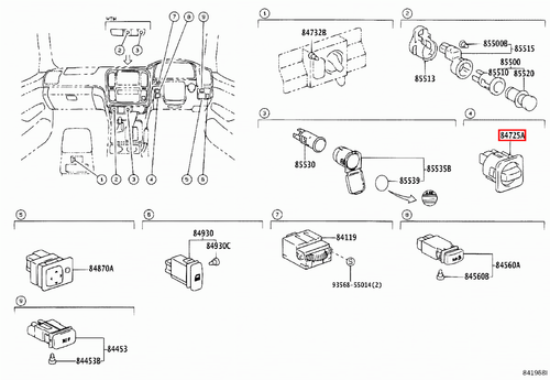 Genuine Toyota LandCruiser HDJ80 HDJ79 HDJ78 GRJ79 Front Rear Diff Lock Switch - Picture 10 of 20