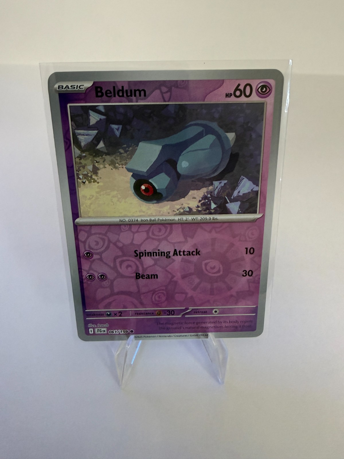 Beldum 061/159 Reverse Holo Pokemon Journey Together NM