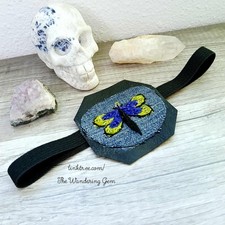 Hand Embroidered Dragonfly Eye Patch, Vision Accessory, Ocular Aid, Costume 