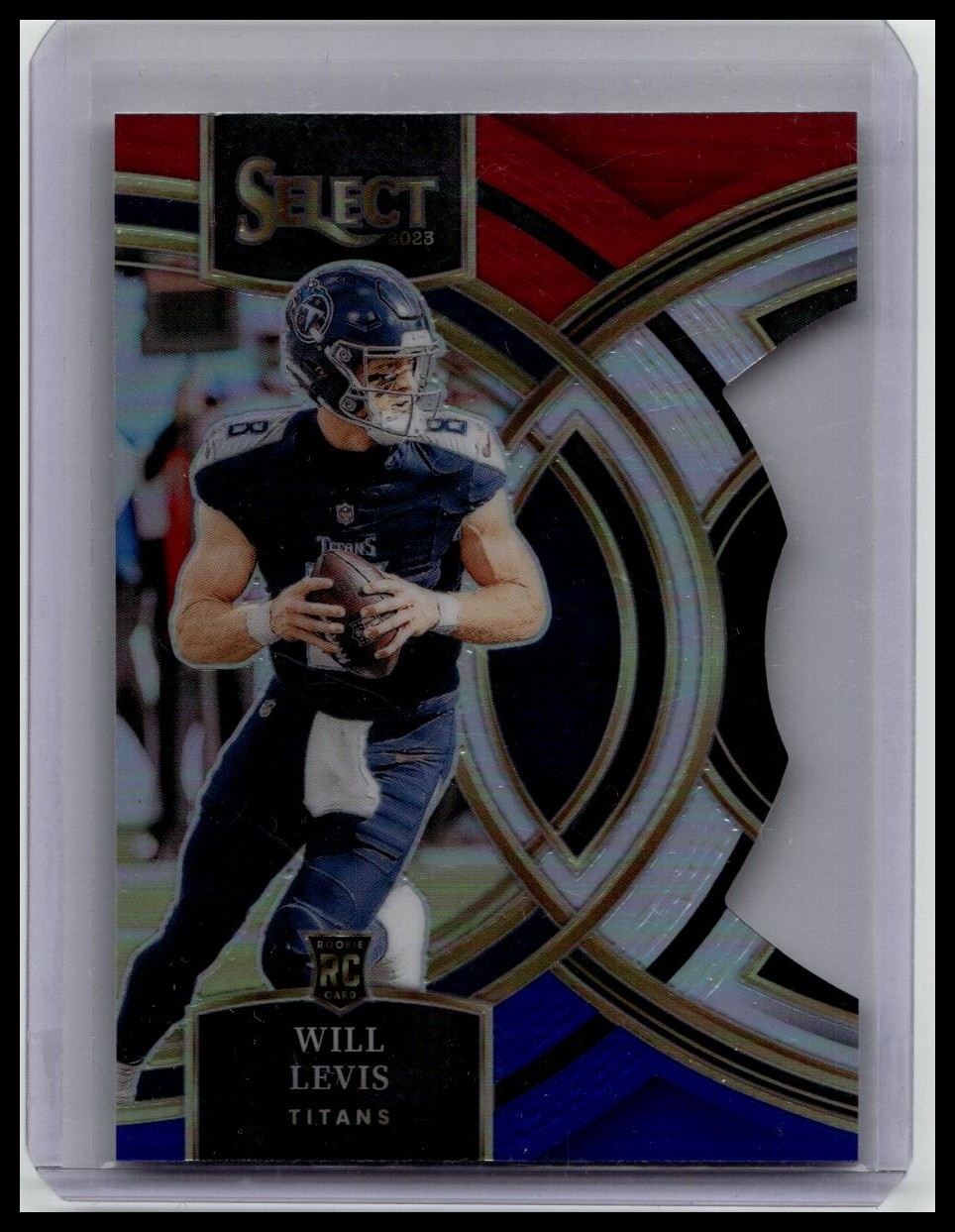 2023 Panini Select #148 Will Levis Red and Blue Prizms Die Cuts