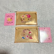 Sanrio Hello Kitty Flat Pouch S Size 2-Pack Cosmetic Earphone Candy Pill Case