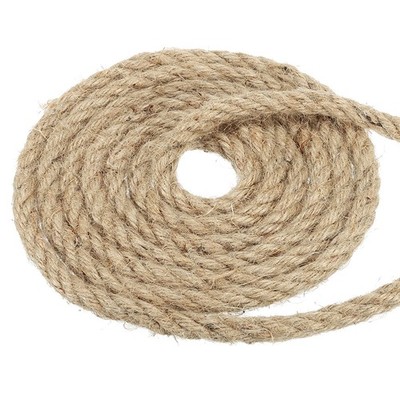 3/8 inch 65.6 foot jute rope, natural Manila rope 4-thread