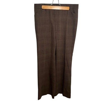 Express Design Studio Women's Size 6 Editor Dress Pant Trousers Brown Plaid