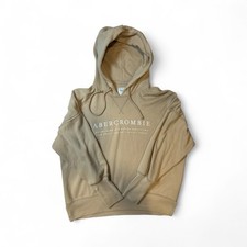 Abercrombie  Fitch Hoodie Womens Size M Tan Soft AF Collection Sweatshirt