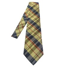 Paul Fredrick Mens Plaid Italian Silk Hand Tailored Neck Tie Made in USA NWT