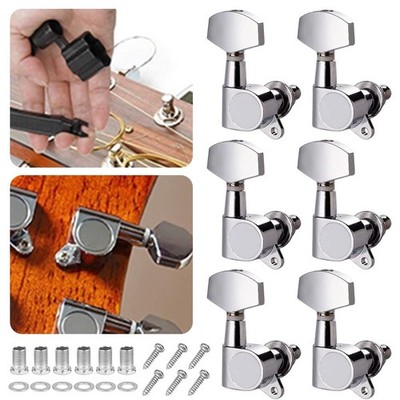 Gitarren Mechaniken, Stimmwirbel, E-Gitarre, Akustikgitarre,Zubehör,6 Stück