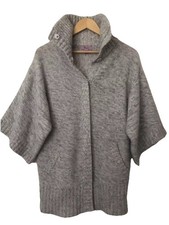 Monsoon Soft Knit Cardigan Layer  Mohair Angora Wool with Pockets Oversized VGC