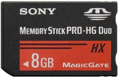 Sony 8GB Memory Stick PRO-HG Duo HX - 30MB/s - Black - Grade A (MS-HX8A)