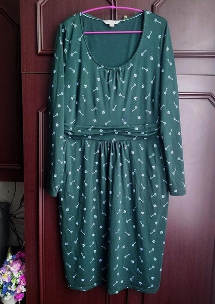 Women Boden Dress Green Cotton 44 / XXL / 52