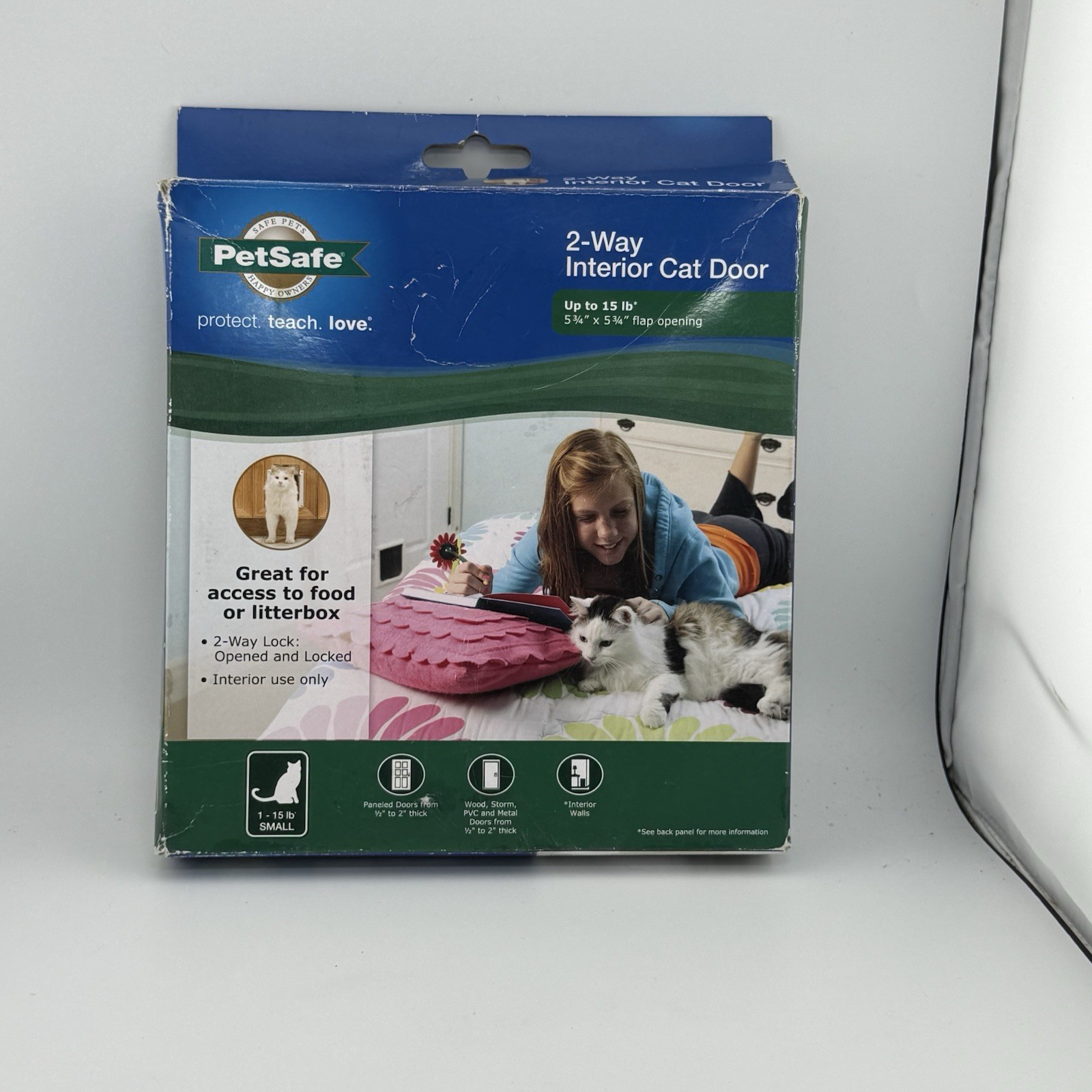 PetSafe 2-Way Locking Indoor Interior Cat Door CC10-050-11 complete, never used