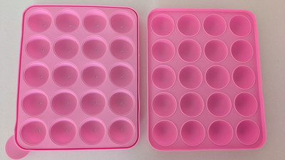Cake Pop Form, 20 Hohlräume Cake Pops Schalen + 120 Cake Pop Sticks, Backform