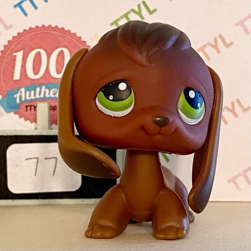 Figurine Littlest Pet Shop Hasbro – Chien Beige 1104, Authentique, Marron