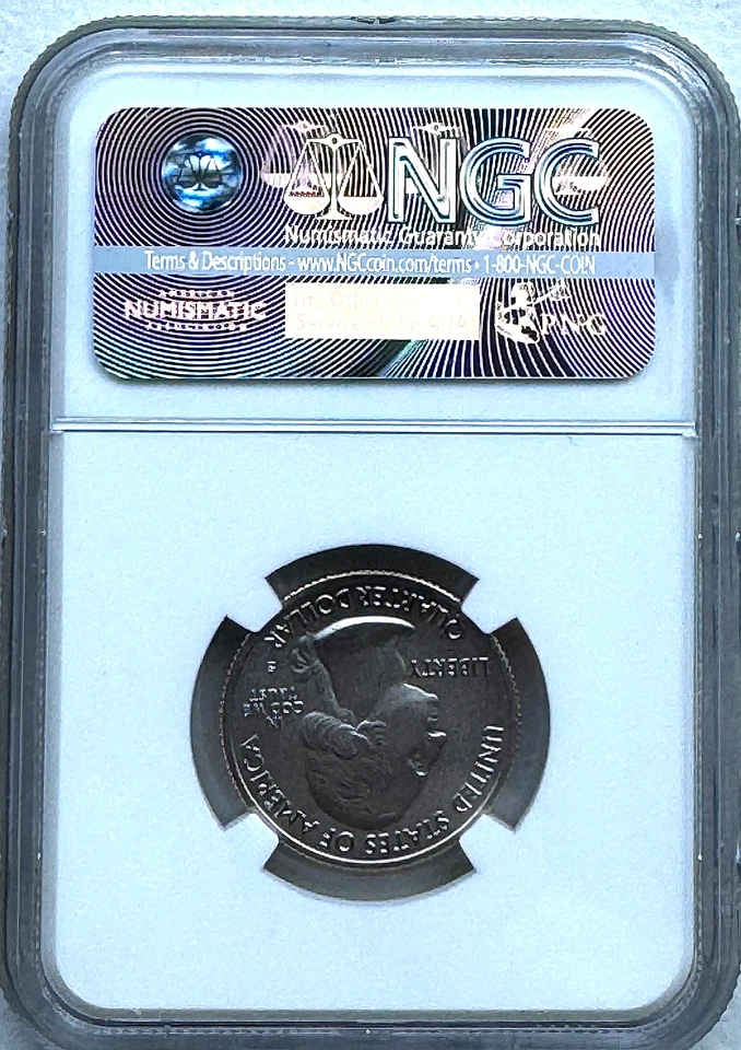 2017-S 25C EFFIGY MOUNDS NGC SP70  1ST DAY ANA - 225TH MINT ANNIV - FREE SHIP! - Image 2 of 2