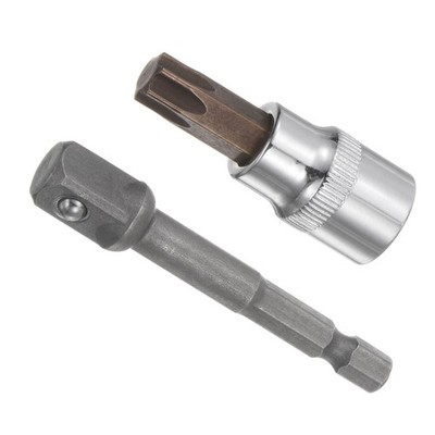Torx Bit Socket T50 Bit 3/8'' Drive 2'' Length CR-V Socket with Socket Extension