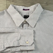 Paul Smith Button Up Shirt Mens 17.5 (44) XL Cube Geometric Cotton Made in Italy