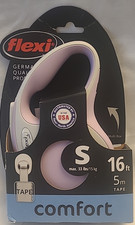 Flexi Comfort Tape Leash, 16 Foot, Small Lavender White Soft Grip, New In Box