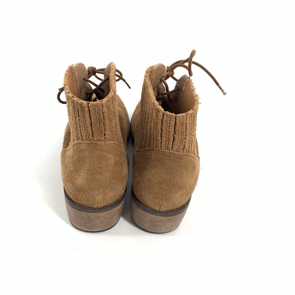 $215 Anthropologie Matisse Price Botines de Gamuza con Cordones 7.5 Para Mujer Marrón Boho Foto 3 de 4