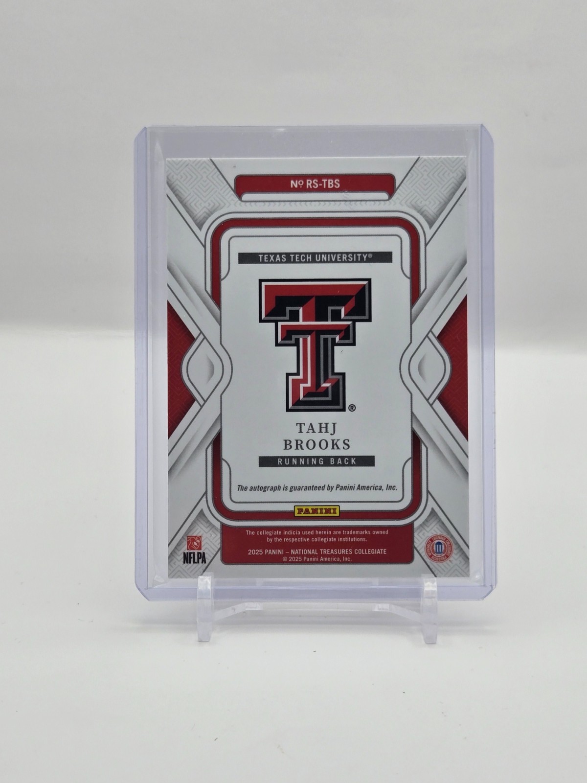 Tahj Brooks 2025 Panini National Treasures Silver Rookie Sigs Auto 7/49 #RS-TBS view 2