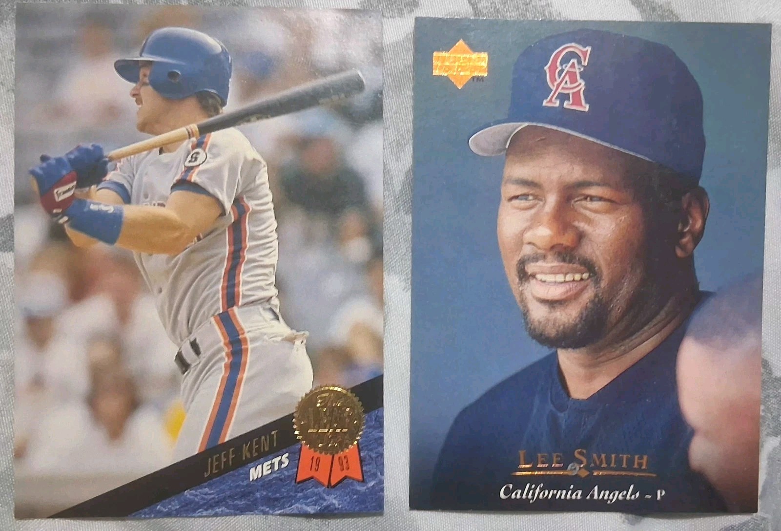 💥1993 Leaf Jeff Kent #185 (RC), 1995 Upper Deck Lee Smith #16 Hall Of Famers 