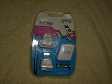 EuroTour AC charger with UK and European plug attachments for ipod