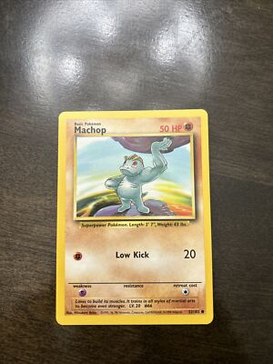 First Edition Machop Pokemon Machop 52/102 1st edition | eBay