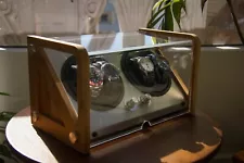 Double Automatic 4 Watch Winder rotating display box Tourbillon Winders NEW!